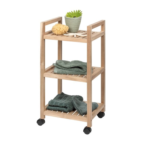 Koupelnový regál v přírodní barvě 35x72 cm Acina – Wenko-image-3