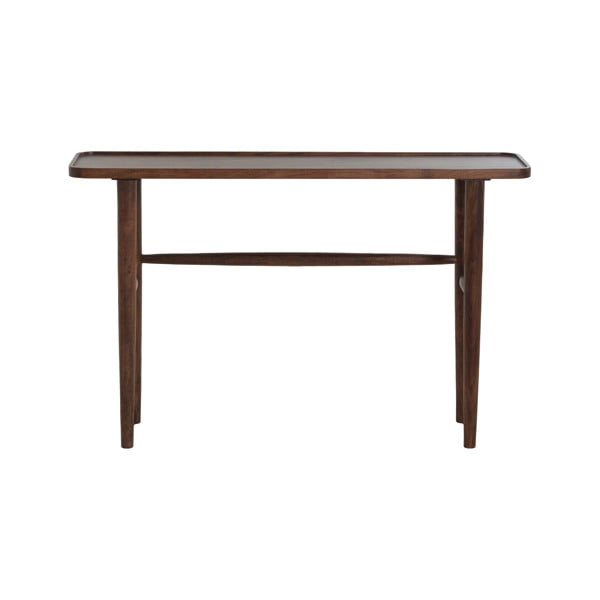 Hnědý konzolový stolek z masivu akácie 30x120 cm Qiano – Light & Living