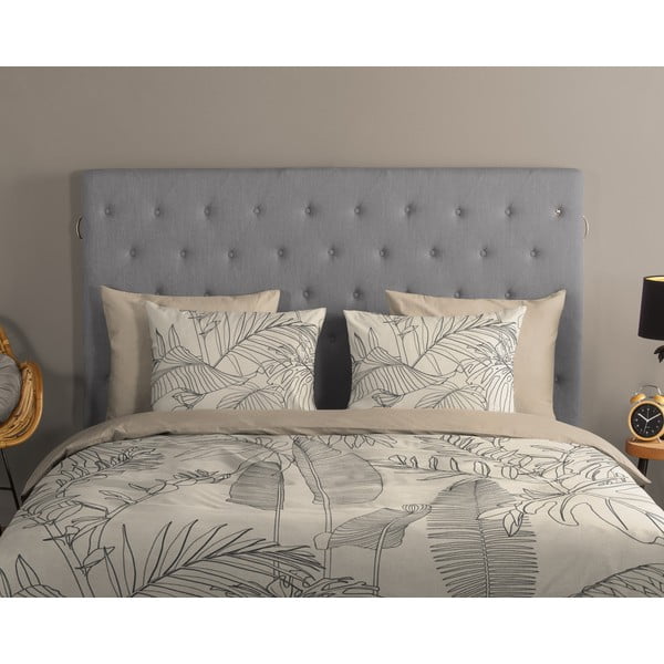 Béžové bavlněné povlečení na jednolůžko/prodloužené 140x220 cm Sym – Good Morning-image-2