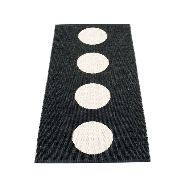 Černo-bílý vnitřní a venkovní běhoun 70x150 cm Vera Black – Pappelina
