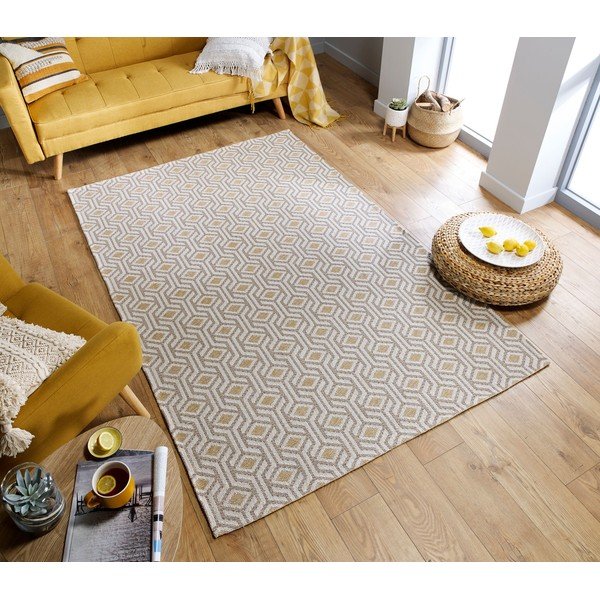 Béžovo-žlutý bavlněný koberec Flair Rugs Bombax, 192 x 290 cm-image-4