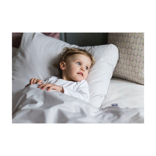 Světle šedý povlak na peřinu na jednolůžko z egyptské bavlny 155x200 cm Perla – WeLoveBeds-image-1