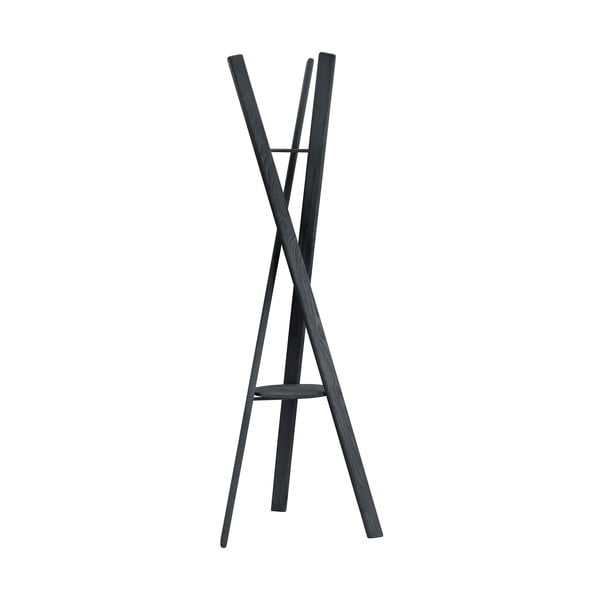Černý věšák z dubového dřeva 62x176 cm Rakku – Blomus