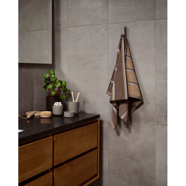 Hnědý/béžový bavlněný ručník 50x100 cm Sauna – Zone-image-1