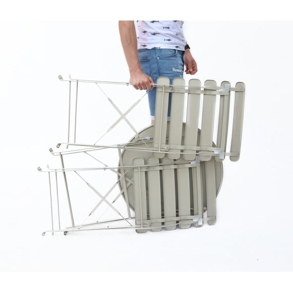 Béžový zahradní jídelní set pro 2 Bistro - Rojaplast-image-4