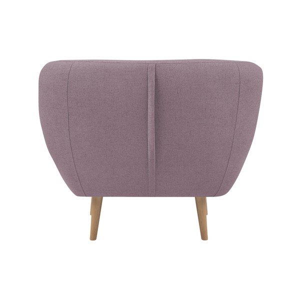 Růžové křeslo se světlými nohami Mazzini Sofas Sicile-image-1