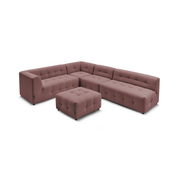 Tmavě růžová rohová pohovka (levý roh) Kleber - Bobochic Paris-image-4