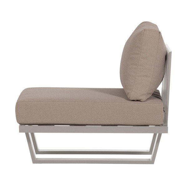 Šedobéžové kovové/polstrované zahradní křeslo Bear – WOOOD-image-2