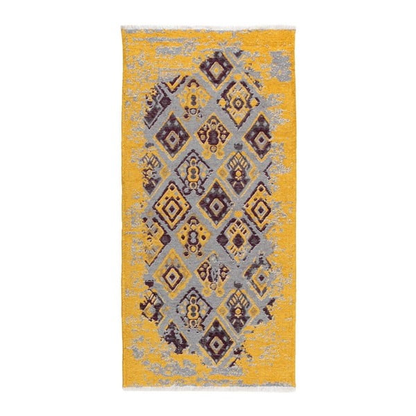 Fialovožlutý oboustranný koberec Homemania Halimod, 77 x 150 cm