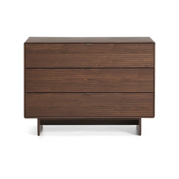 Komoda v dekoru ořechu v tmavě přírodní barvě 101x75x50 cm Norlen – Kave Home-image-3