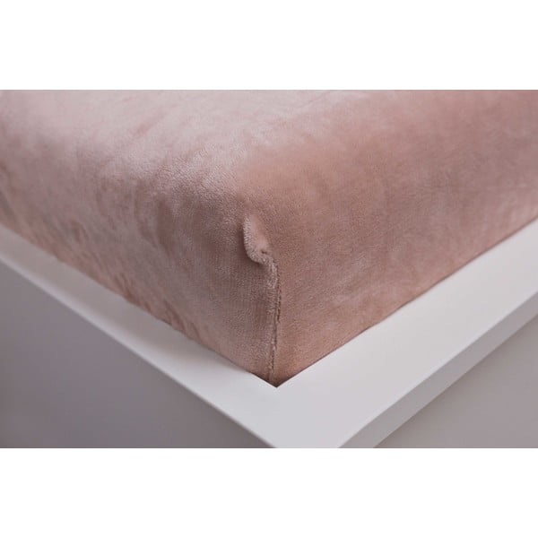 Hnědé napínací prostěradlo z mikroflanelu 90x200 cm – Jerry Fabrics