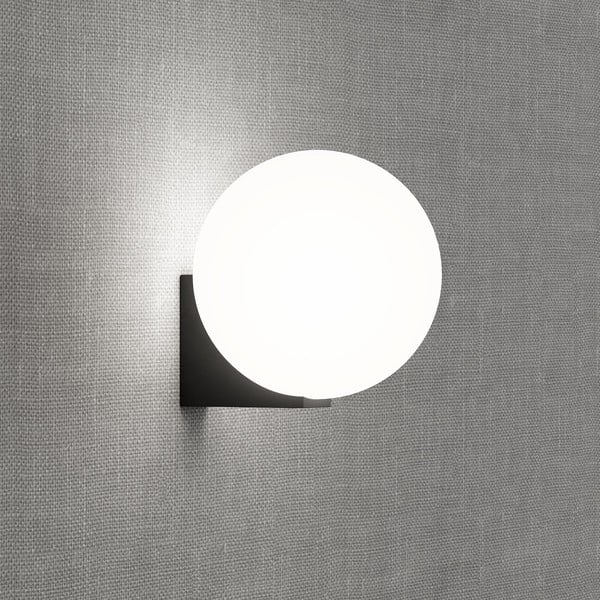 Černé nástěnné svítidlo SULION Obi, ø 15 cm-image-2