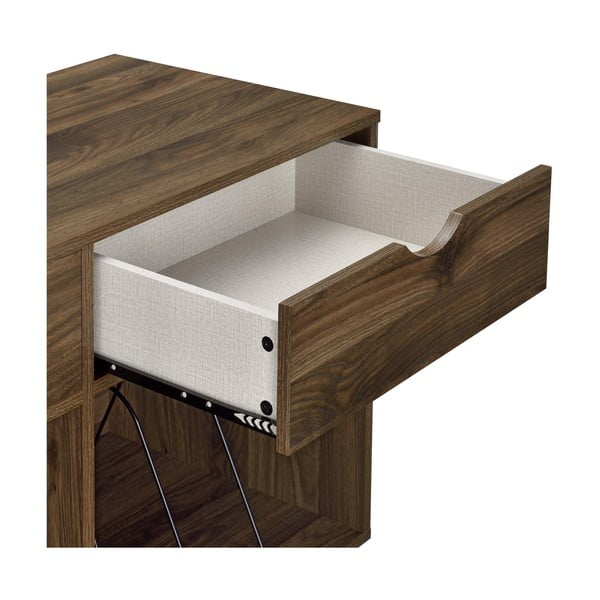 Stojan na gramofonové desky v dekoru ořechu 101x81 cm Concord - Novogratz-image-1