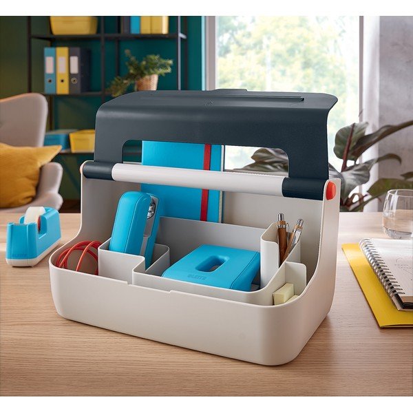 Šedý přenosný box s organizérem Leitz Cosy-image-4
