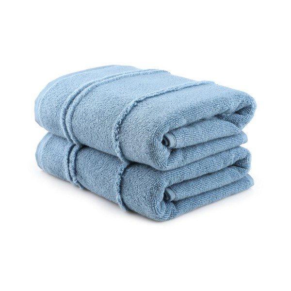 Modré froté ručníky v sadě 2 ks 50x90 cm Arden – Foutastic