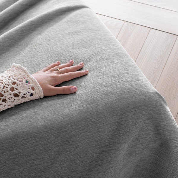 Šedý přehoz z žinylky 220x240 cm Talo – Filumi-image-3