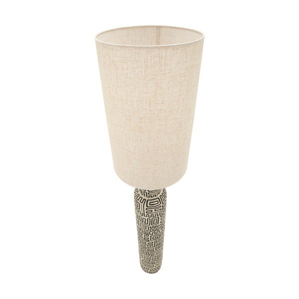 Černá/krémová stojací lampa s textilním stínidlem (výška 145 cm) Nairobi – Mauro Ferretti-image-4