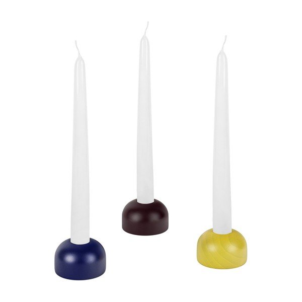 Dřevěné svícny v sadě 3 ks Lums – noo.ma