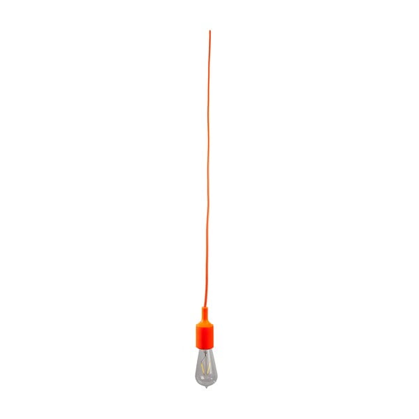 Textilní kabel s objímkou 1,5 m - oranžový