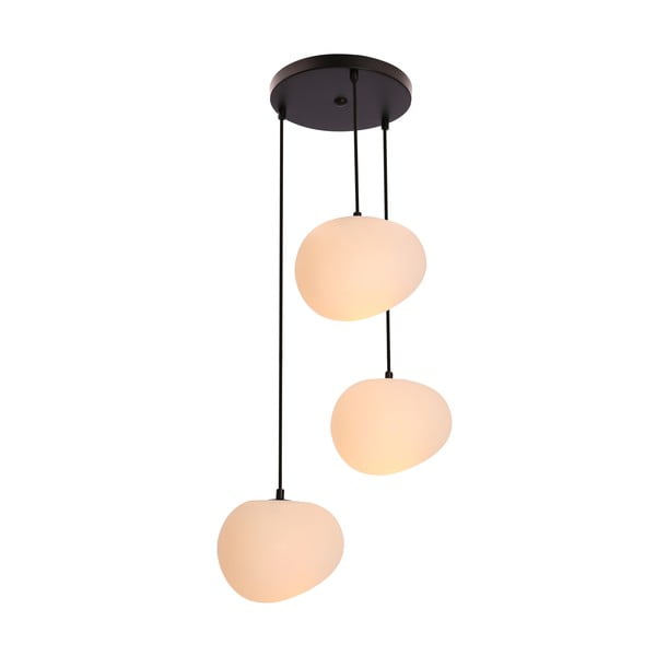 Černo-bílé závěsné svítidlo ø 42 cm Stones – Candellux Lighting-image-3
