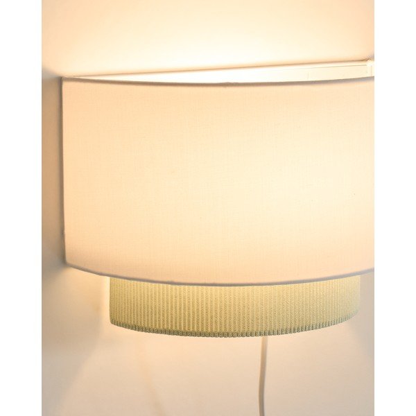 Bílé/tyrkysové dětské nástěnné svítidlo s textilním stínidlem Bianella – Kave Home-image-2