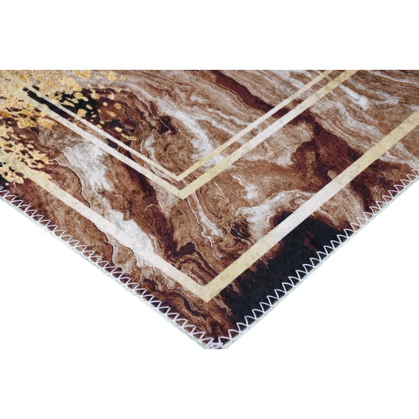 Hnědo-krémový pratelný koberec 80x150 cm – Vitaus-image-2