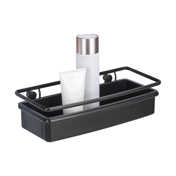 Černá sprchová police Wenko Molinella, 30 x 9 cm-image-1