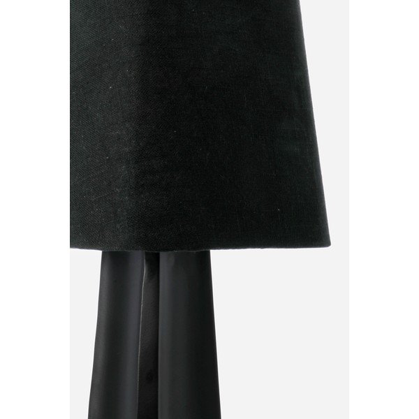 Černá kovová stolní lampa s textilním stínidlem (výška 61 cm) Tripura – Bizzotto-image-3