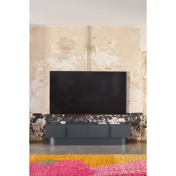 Antracitový TV stolek 200x50 cm Totem – Teulat-image-1