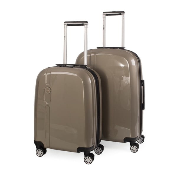 Sada 2 hnědých cestovních kufrů na kolečkách Arsamar Anderson