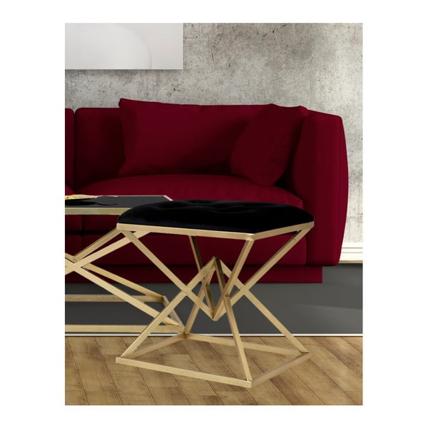 Stolička v černo-zlaté barvě Mauro Ferretti Piramid-image-3