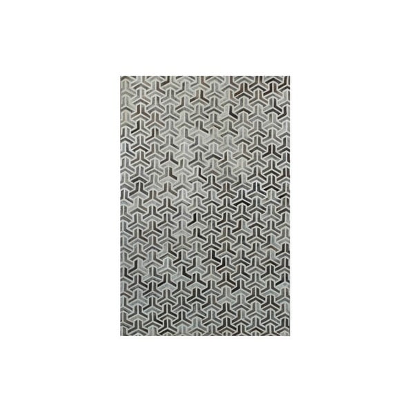 Koberec z pravé kůže Bolzano Grey, 140x200 cm