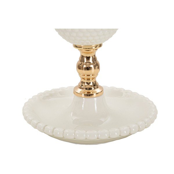 Bílá stolní lampa s textilním stínidlem (výška 40 cm) Napoli – Mauro Ferretti-image-3