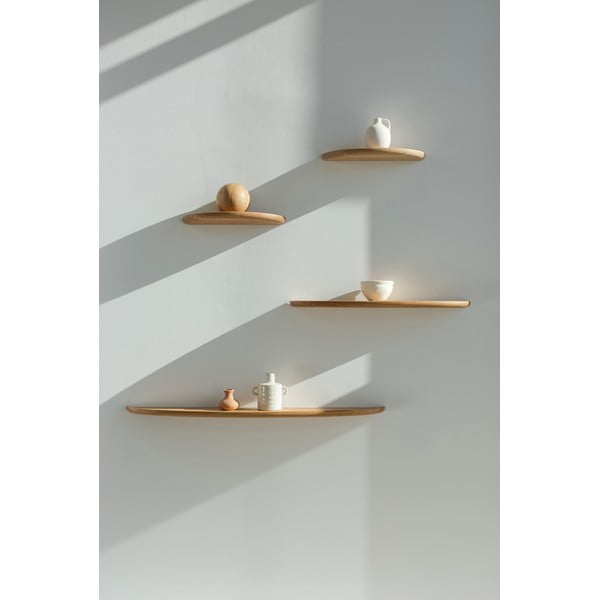 Police z dubového dřeva v přírodní barvě Mu – Gazzda-image-3