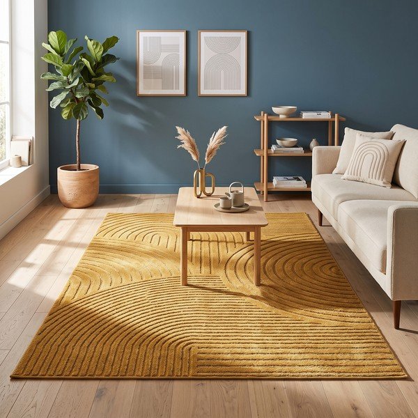 Okrově žlutý koberec 200x290 cm Whirl – ESTE-image-4