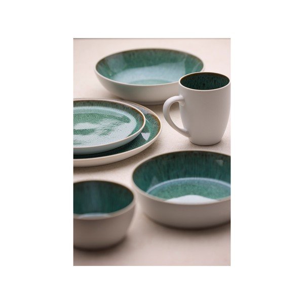 Bílá/zelená miska z kameniny 850 ml Gastro White/Green – Bitz-image-2