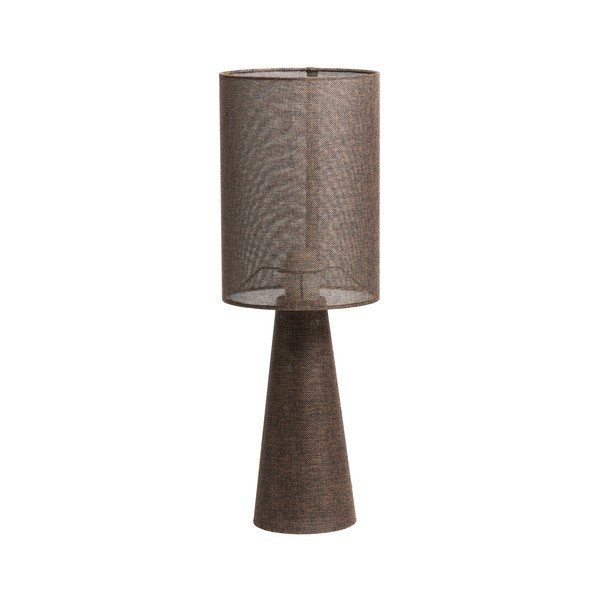 Hnědá stolní lampa s textilním stínidlem (výška 58 cm) Micky – Light & Living