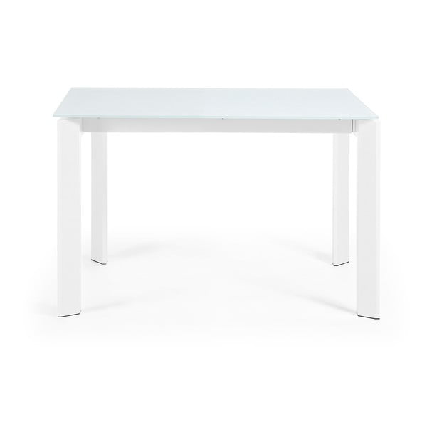 Rozkládací jídelní stůl s přídavnou deskou se skleněnou deskou 80x120 cm Axis – Kave Home-image-4