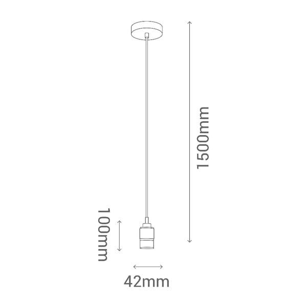 Černé závěsné svítidlo bez stínidla SULION Vintage-image-2