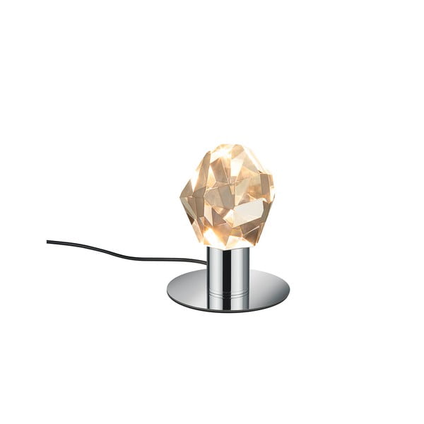 LED stolní lampa ve stříbrné barvě se skleněným stínidlem (výška 17 cm) Verano – Trio Select-image-2