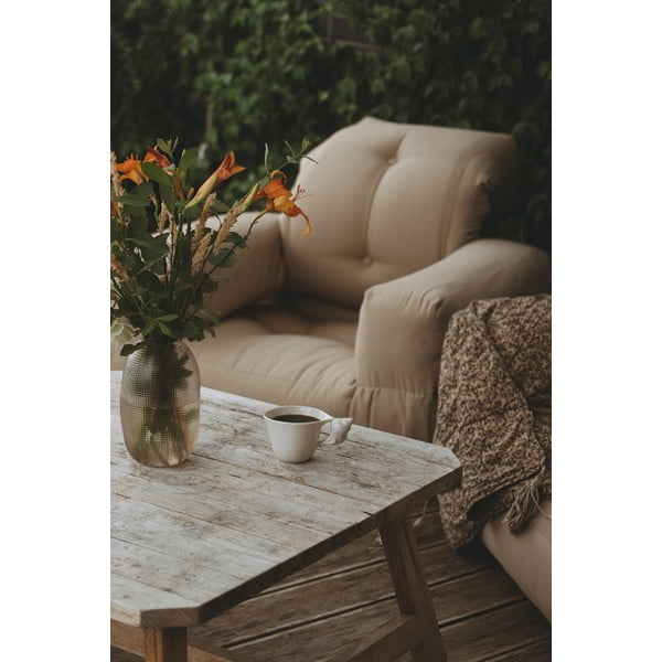 Béžové rozkládací křeslo vhodné do exteriéru Karup Design Design OUT™ Hippo Beige-image-4