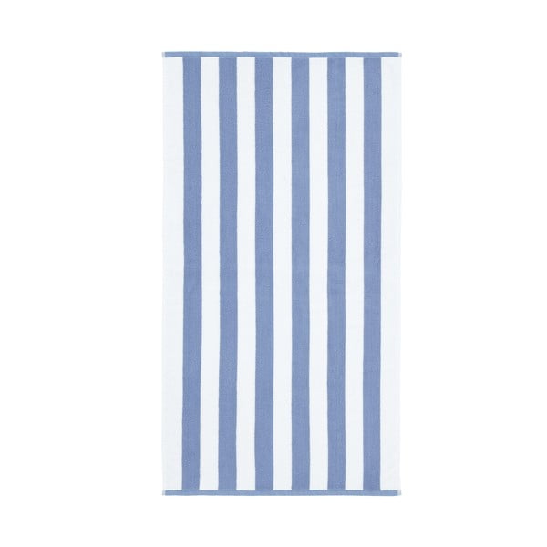 Modro-bílá bavlněná osuška 90x140 cm Stripe Jacquard – Bianca
