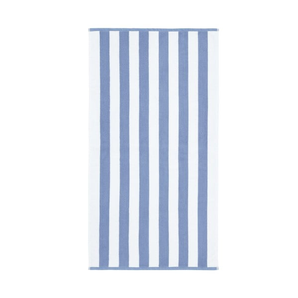 Modro-bílá bavlněná osuška 70x120 cm Stripe Jacquard – Bianca