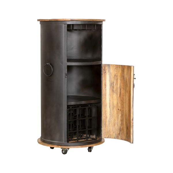 Černá kovová vinotéka na 9 lahví, 60x115 cm Luni – Interia Home & Living-image-4