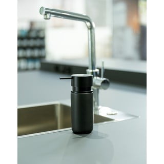 Černý keramický dávkovač mýdla Wenko Black Outdoor Kitchen Silo