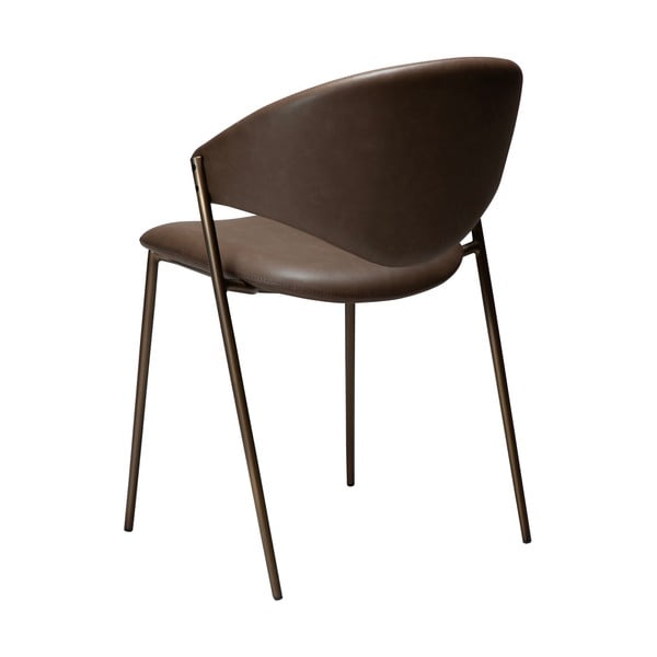 Tmavě hnědá jídelní židle z imitace kůže Zone – DAN-FORM Denmark-image-3