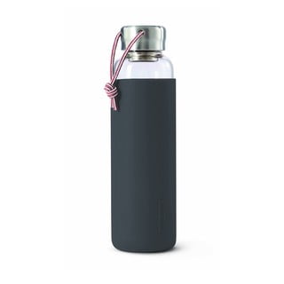 Skleněná láhev na vodu s černým silikonovým obalem Black + Blum G-Bottle, 600 ml