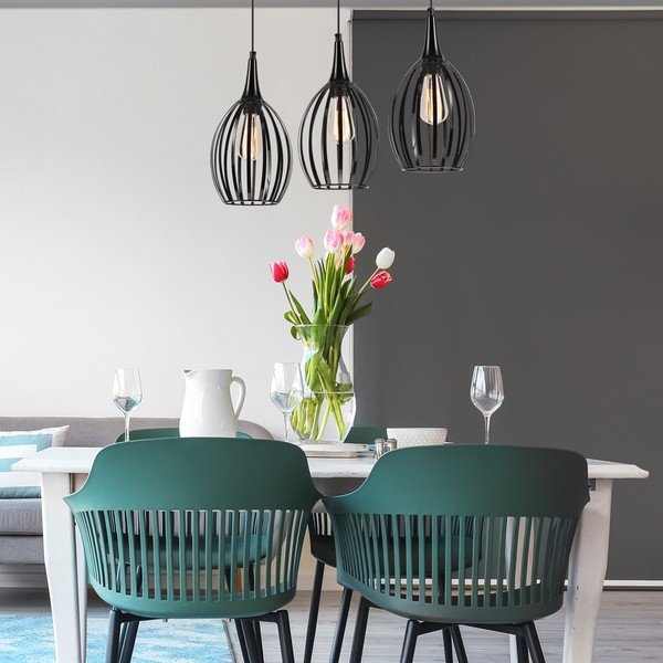 Černé závěsné svítidlo ø 17,5 cm Vincent – LAMKUR-image-3