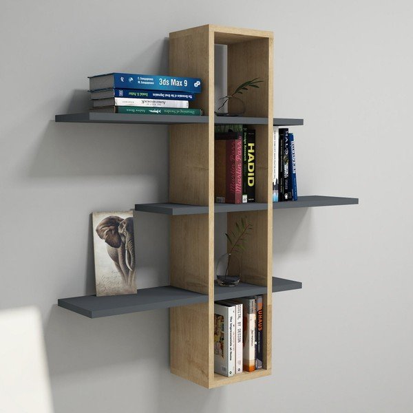 Hnědá nástěnná police Ardo-image-3