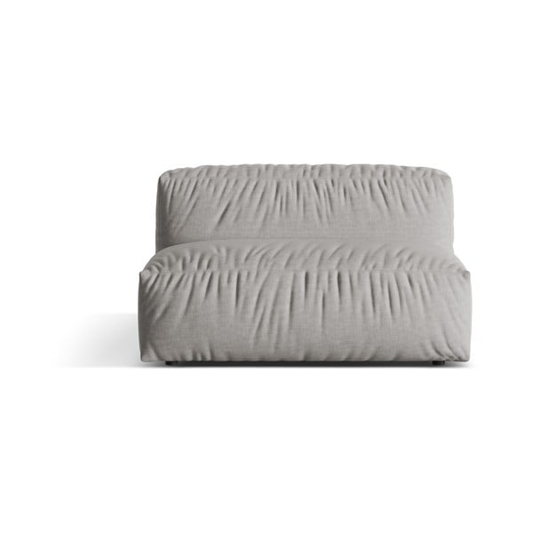 Světle šedý modul pohovky (středový díl) Martina – Micadoni Home